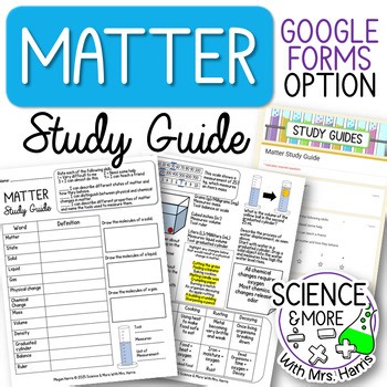Matter Review Study Guide (Print & Digital)