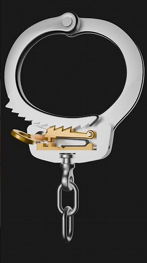 Double lock handcuffs lock unlock mechanism