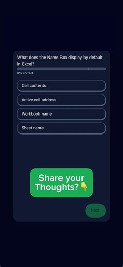What does the name box show in Excel? #exceltips #excel #exceltricks #business #finance