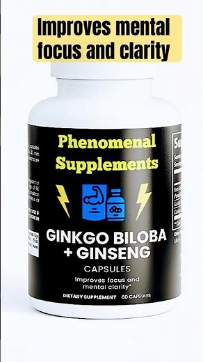 Ginkgo Biloba + Ginseng: Natural Brain & Energy Boost