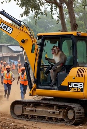 jcb 3dx machine 💪 me monkey 🐒 aa gaya tha