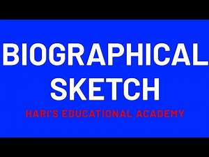 Biographical sketch