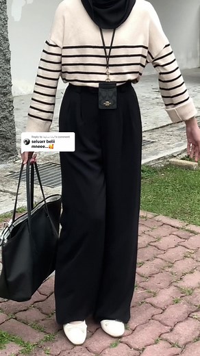 Replying to @ايشا نساوها seluar fav sy stakat ni 🖤 must have 😫 #fyp #loose #pants #loosepants #plussize #oversize #hijab #fashiontiktok