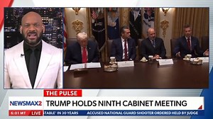 549K views · 42K reactions | President Trump wrapped his 9th and final cabinet meeting of the year. All business, all clarity. Somalians ripped off Minnesota for billions, and Trump didn't sugarcoat a thing. ️ Catch "The Pulse" M-F @ 8 pm EST on Newsmax via the app! | David J Harris Jr. | Facebook