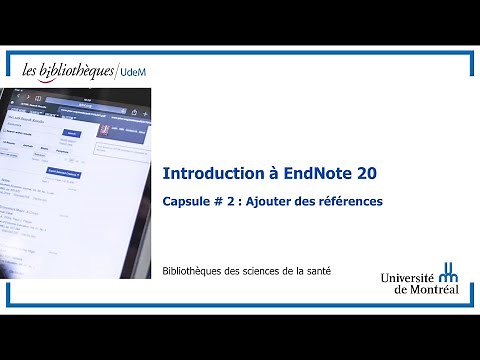 Endnote 20 : Ajouter des références