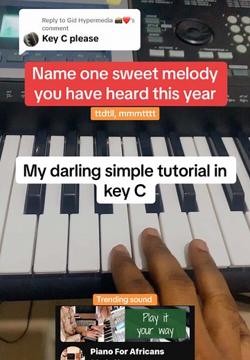 Learn 'My Darling' Sweet Melody on Piano in Key C