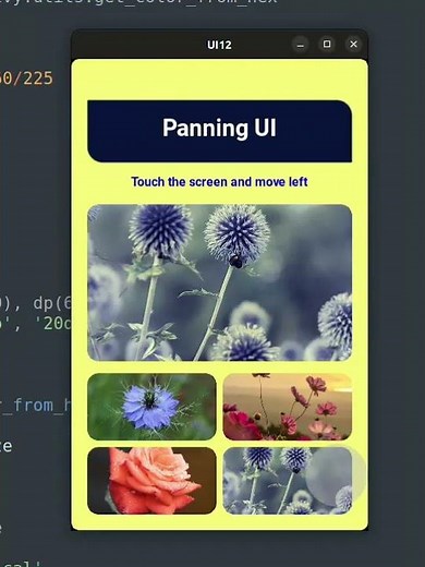Panning UI Using Kivy , KivyMD , Python #kivy #kivymd #python