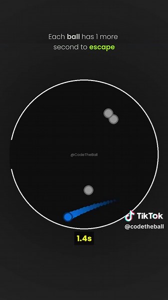 Can the BALL ESCAPE before time runs out? ⏳ #fyp #satisfying #simulation #bouncingball #computerscience #race #asmr #satisfying #viral #relaxing
