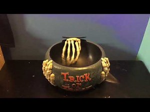CVS Halloween Animated 2017 PAC Skeleton Hand Candy Bowl