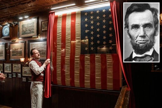 Exclusive | $525K flag that covered Abraham Lincoln’s casket finds home — in NYC steakhouse