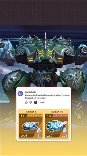 Brickhouse Railgun 16 – Pro Aiming Techniques 🎯 Mech Arena #shorts