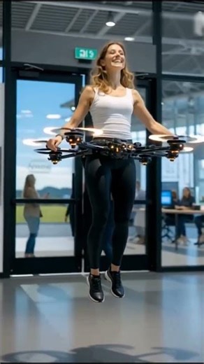 Women Flying With Drone #dronevideo #robotics #quadrobics #drone