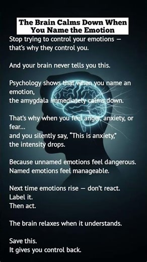 The Brain Calms Down When You Name the Emotion (Psychology)