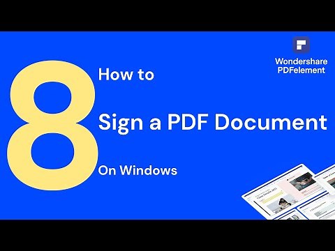 How to Add Signature to PDF on Windows | PDFelement 8