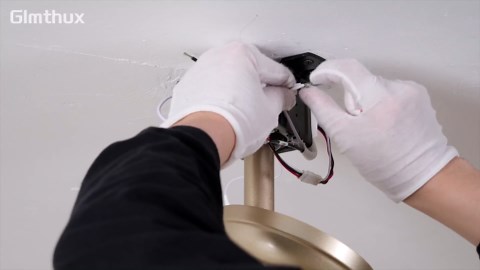 20" Gold Fandelier Ceiling Fan with Lights, Mid Century Gold Caged Ceiling Fans with Lights and Remote, Crystal with 6 Speeds for Bedroom, Living Room, Kitchen