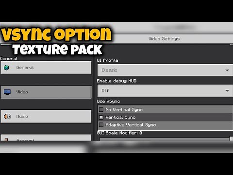 HOW TO TURN OFF VSYNC IN MINECRAFT PE/BEDROCK 🔥👀| VSYNC OPTION TEXTURE PACK