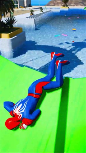 SPIDERMAN CRAZY JUMPS/FALLS (GTA 5 Spider-Man Fails)