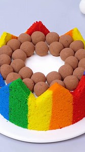 Mesmerizing steps of rainbow cake decoration