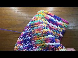 Tunisian Ladder Stitch ~~ No Curl Stitch ~~ Crochet a Dishcloth With Me