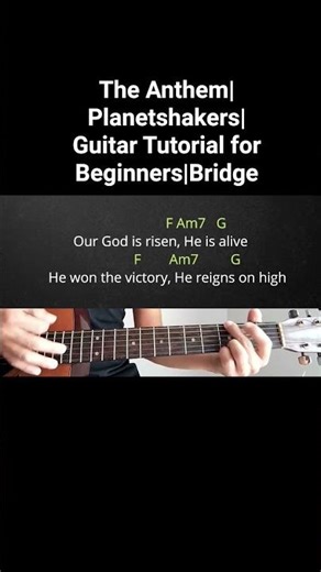 The Anthem Planetshakers Guitar Tutorial for Beginners bridge part #ghguitartutorial #short