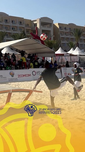 Witness the explosive attacks of the Nigerian duo against Mali in the group stages! 🇳🇬vs🇲🇱 #Teqball #AfricanBeachGames | Teqball