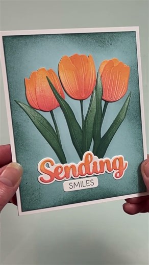 Die Cut Spring Cards using Tulip Bouquet from Lisa Horton Crafts