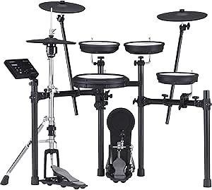 Roland TD-07KVX Electronic V-Drums Kit – With VH-10 Floating Hi-Hat and Best-Ever Cymbals – Bluetooth Audio & MIDI – 40 FREE Melodics Lessons