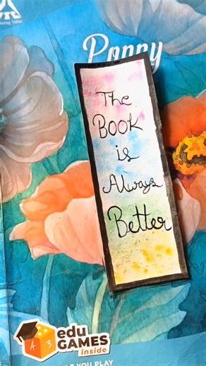 DIY Cute Bookmark 📚✨ Easy Handmade Bookmark Idea 💖 Aesthetic Watercolor Bookmark Tutorial