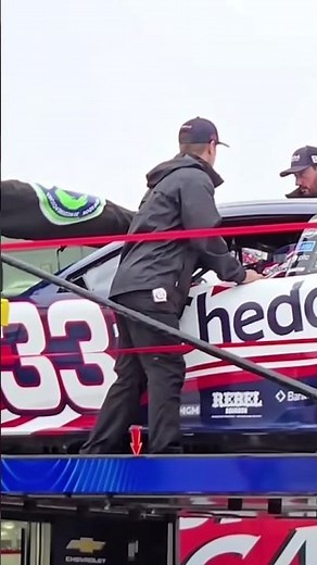 Somber Arrival: The Unloading of the Newly Branded #33 Car (Formerly Kyle Busch’s #8) #racing