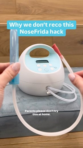 We’ve seen this hack online A TON, but here’s why we don’t recommend it... We design and test all of our products, including the NoseFrida, to be safe for you and your baby. Following instructions is super important to ensure safety, so while we know this hack might seem like a good idea, the NoseFrida isn’t meant to be used with a breast pump ❤️ If you want an electric-powered option, check out the Electric NoseFrida ⚡️ . . #parenthack #babyhack #fridababy #nosefrida #nasalaspirator #babymustha