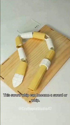 DIY Sword Whip #shorts #videoshort #origami #handmade #whip #paperweapon #diy #howtoorigami #fyp