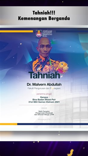 Kemenangan Berganda Dr. Malvern Abdullah di Sukan Sea Vietnam 2022