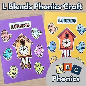 SOR L Clusters L Consonant Blends Phonics Craft Kindergarten 1st Grade Poster