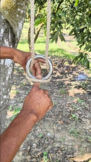 Easy Rope Ring Knot That Never Slips 👍#rope #ropeknot #knot #ropehack #survival