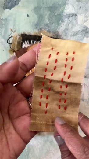 Slow Stitching on Fabric Scraps | A Calming Practice for Your Nervous System 🤍