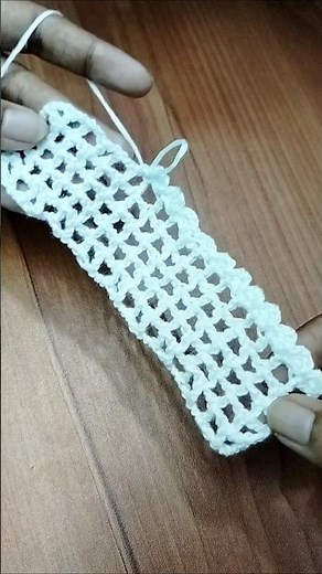 Easy Crochet Mesh Pattern | Simple Net Stitch Tutorial #Shorts