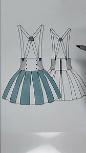✨ Coloring a Cute Dress Design | Fashion Sketch ✨ #coloring #art