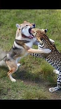 Jaguar vs Wolf #animals .