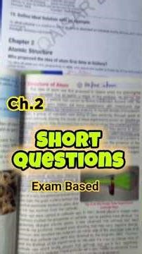 9th Chemistry Chapter 2 | Most Important Extra / Additional Short Questions | Notes | Smart Syllabus