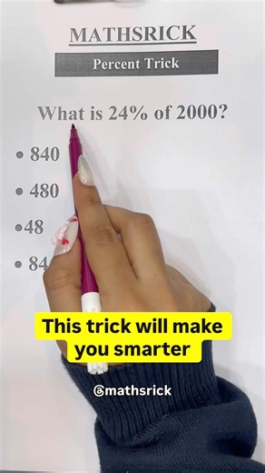 Percentage Trick 📚✅ #maths #shortsfeed #trendingshorts #percentage #knowledge
