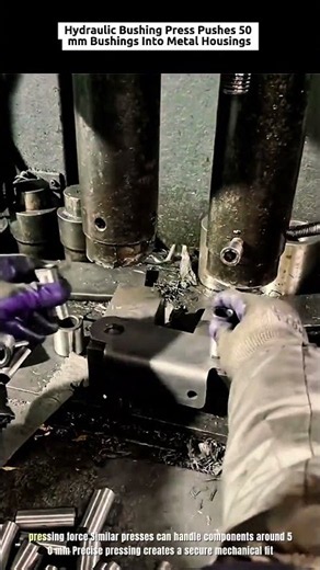 Hydraulic Bushing Press Pushes 50 mm Bushings Into Metal Housings #industrialcrushh