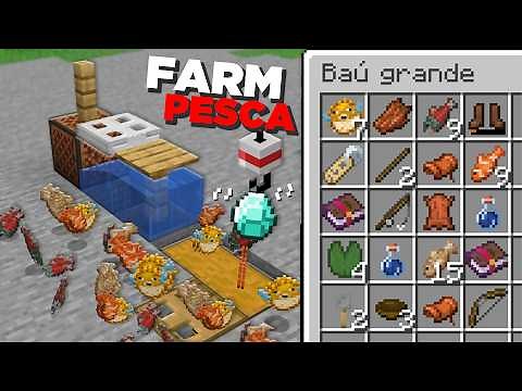 ✔️ FARM DE PESCA FÁCIL EM 1 MINUTO - MINECRAFT 1.20+ [Java & Bedrock]