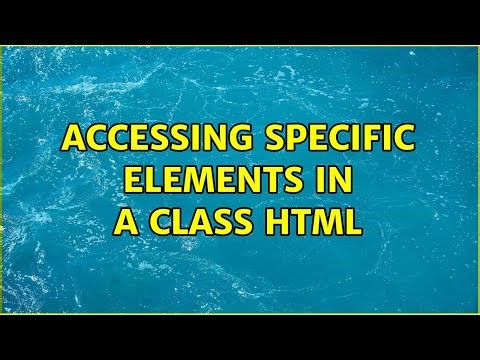 accessing specific elements in a class HTML