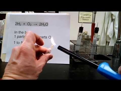 Combustion of Hydrogen Gas