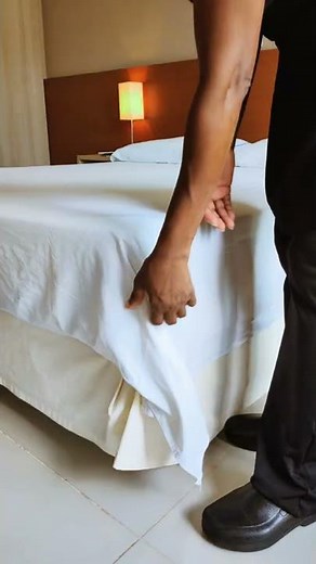 How to Make a Bed With Tight Hospital Corners #Shorts