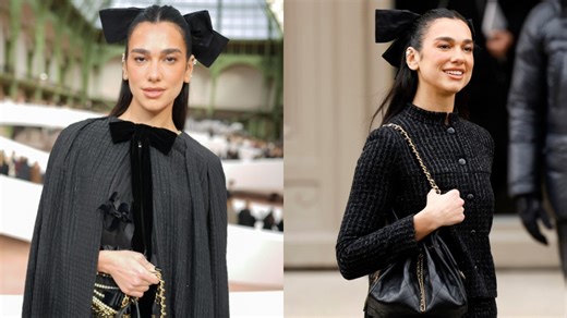 Dua Lipa Is All About Chanel Bows in Two Looks at Couture Spring 2025 Paris Fashion Show