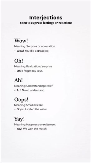 Expressing Feelings with Interjections! #easyenglisheveryday #shorts
