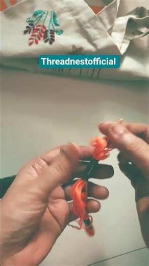 the correct way to pullout the string from the embroiderythread | prevent it from getting stuck 🧵