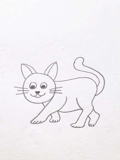 How to Draw a Laughing Cat Step by Step