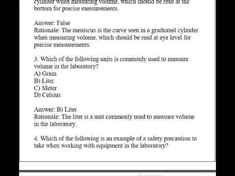 CHEM121 GENERAL CHEMISTRY LAB Module 1 Final Assessment Q & A 2026